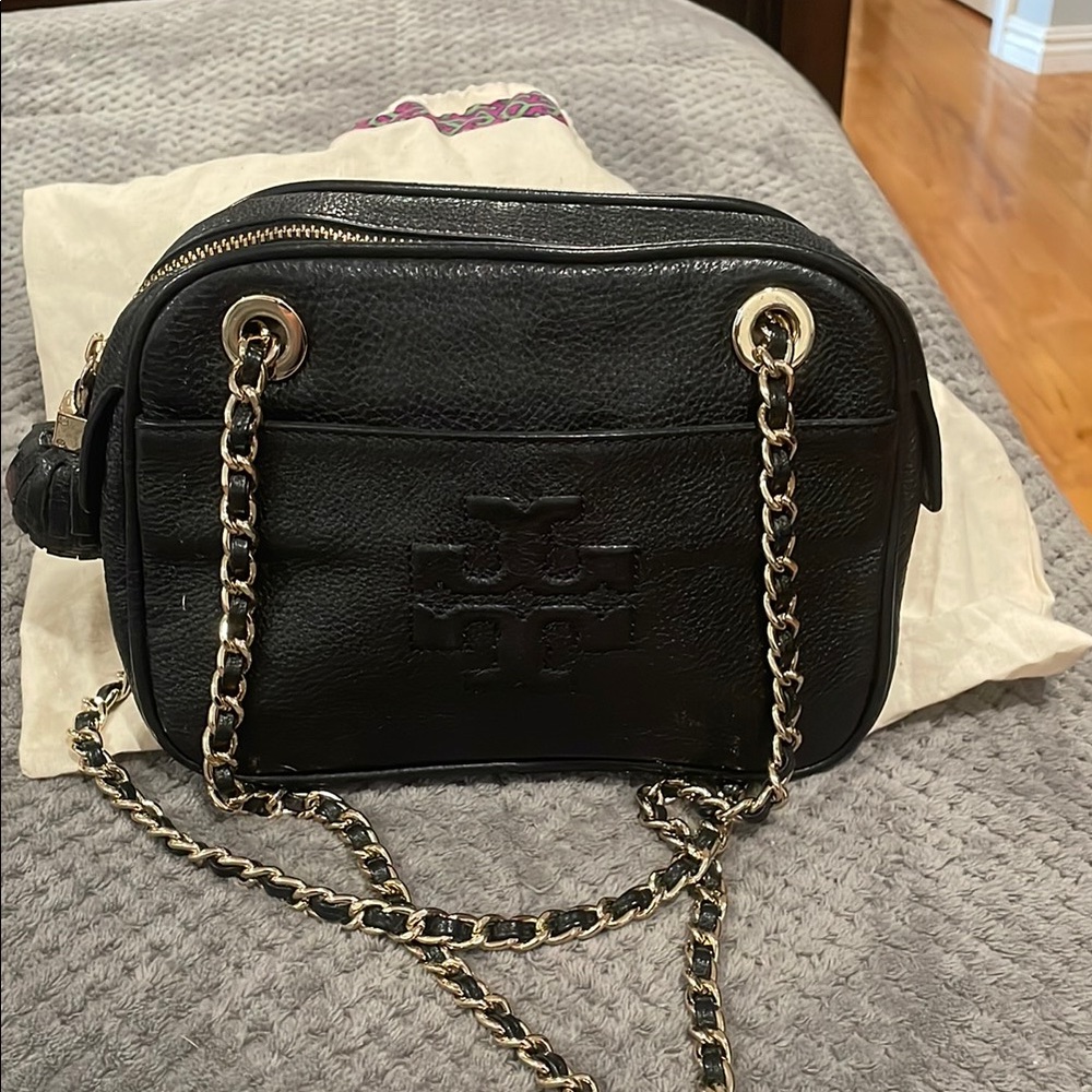 Tory Burch Black Leather Crossbody Bag